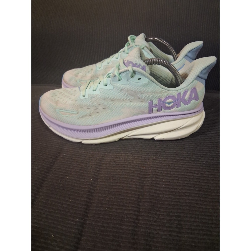 Hoka One One Women's Mint and Lavender Running Sneakers